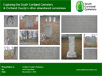 South Cortland Cemetery Presentation